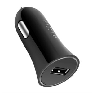 Adaptér do auta FIXED 1x USB, 2,4A – čierny