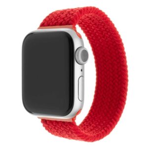 FIXED Nylon Strap pre Apple Watch 42/44/45 mm, červený – veľkosť XL